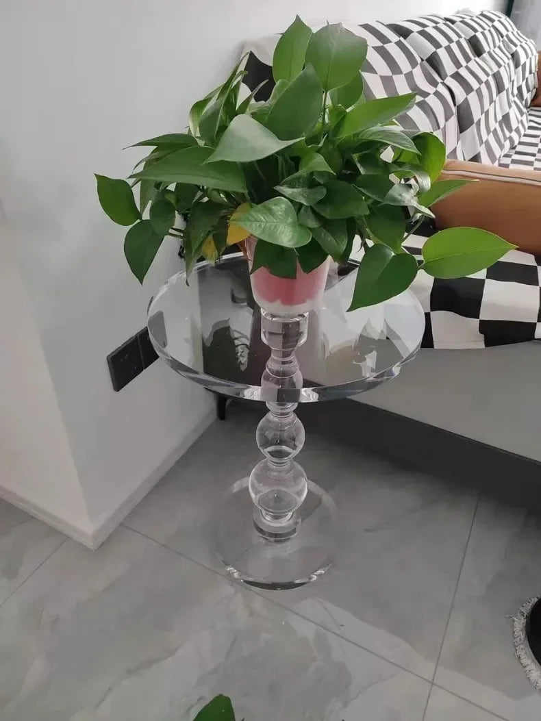 Transparent Coffee Table Sofa Beside Round Tables Modern Household Living Room Small Tea Table Creative Furniture Decorations