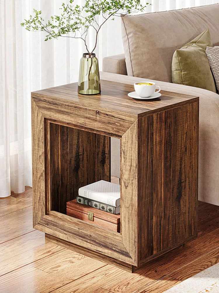 Wood Coffee Table Modern Multifunction Side Table Square Removable Tea Tables Small Storage Nightstand Aesthetic Room Furniture