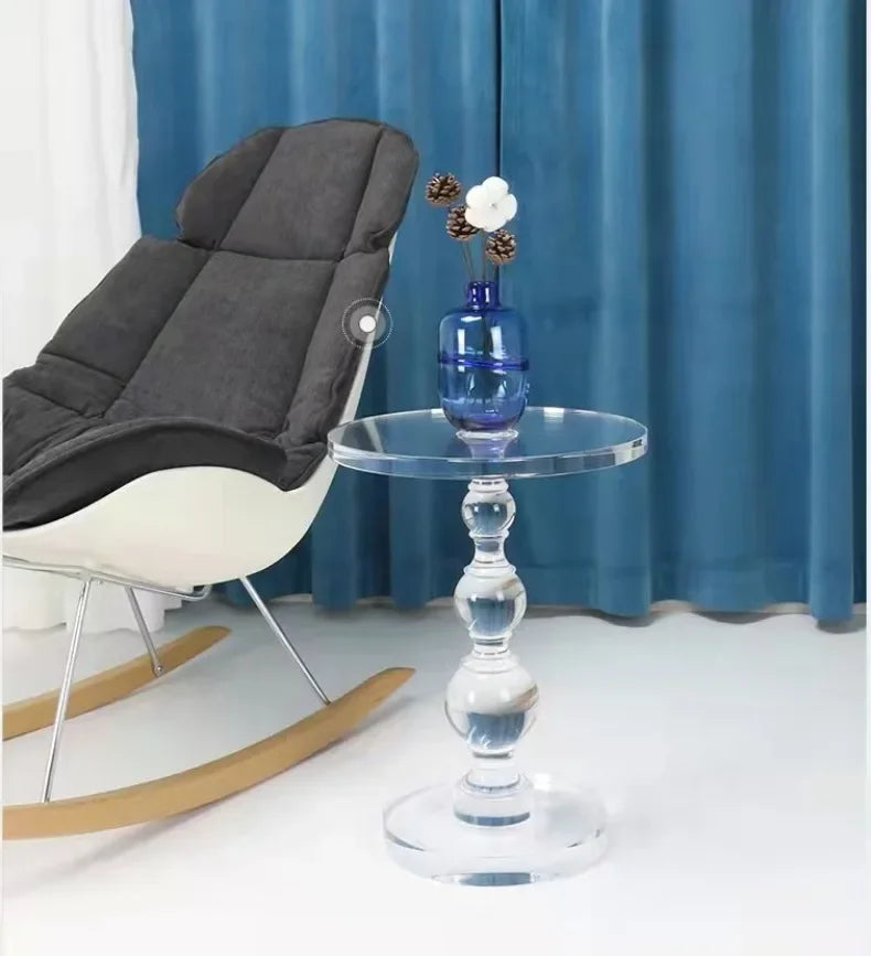 Transparent Coffee Table Sofa Beside Round Tables Modern Household Living Room Small Tea Table Creative Furniture Decorations