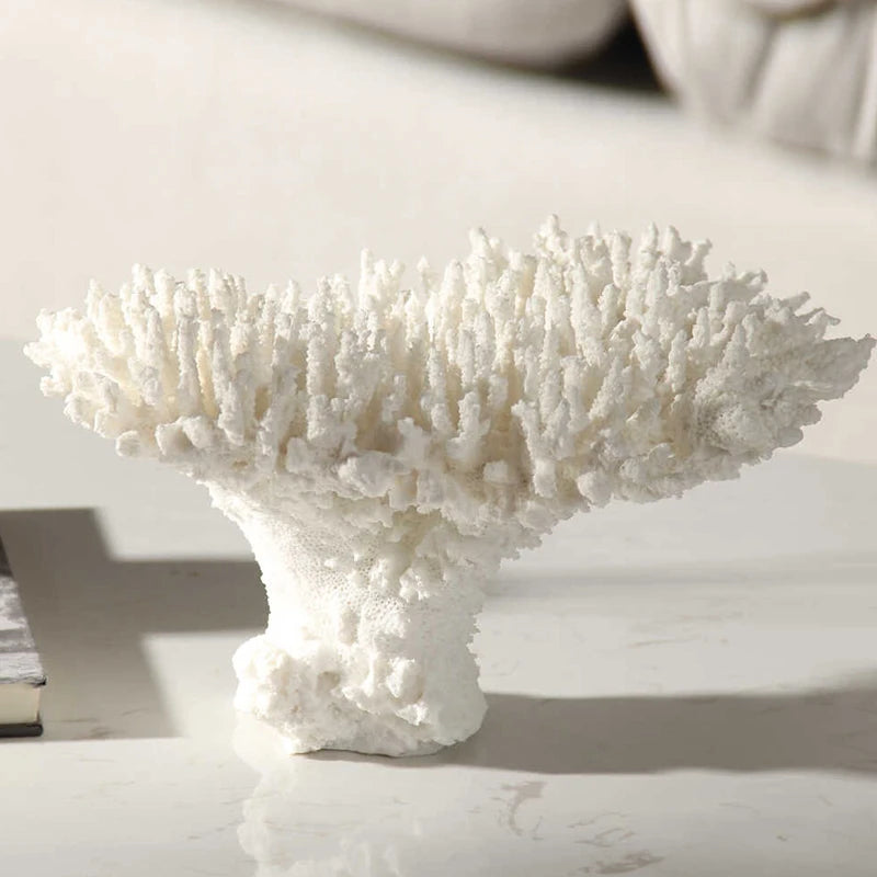 Miniature Simulated Coral Velvet Figurines Modern Living Room Decoration Aesthetic Interior Desktop Decor Sculpture Ornaments