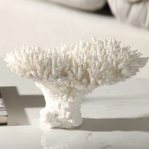Miniature Simulated Coral Velvet Figurines Modern Living Room Decoration Aesthetic Interior Desktop Decor Sculpture Ornaments