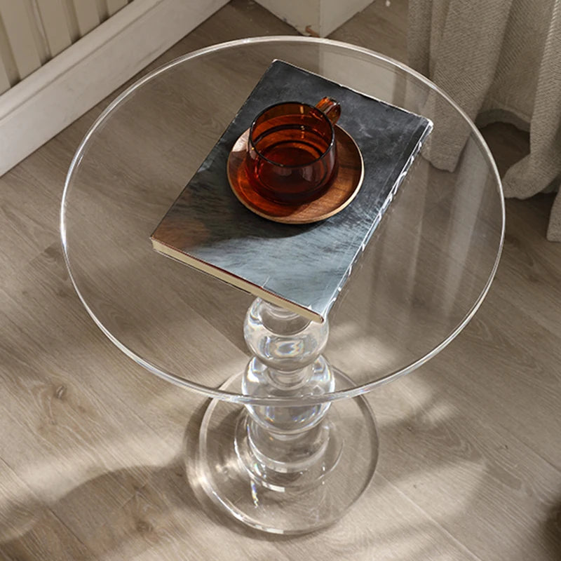 Transparent Coffee Table Sofa Beside Round Tables Modern Household Living Room Small Tea Table Creative Furniture Decorations