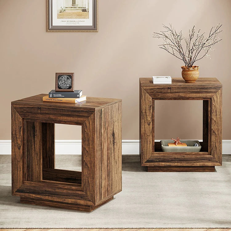 Wood Coffee Table Modern Multifunction Side Table Square Removable Tea Tables Small Storage Nightstand Aesthetic Room Furniture