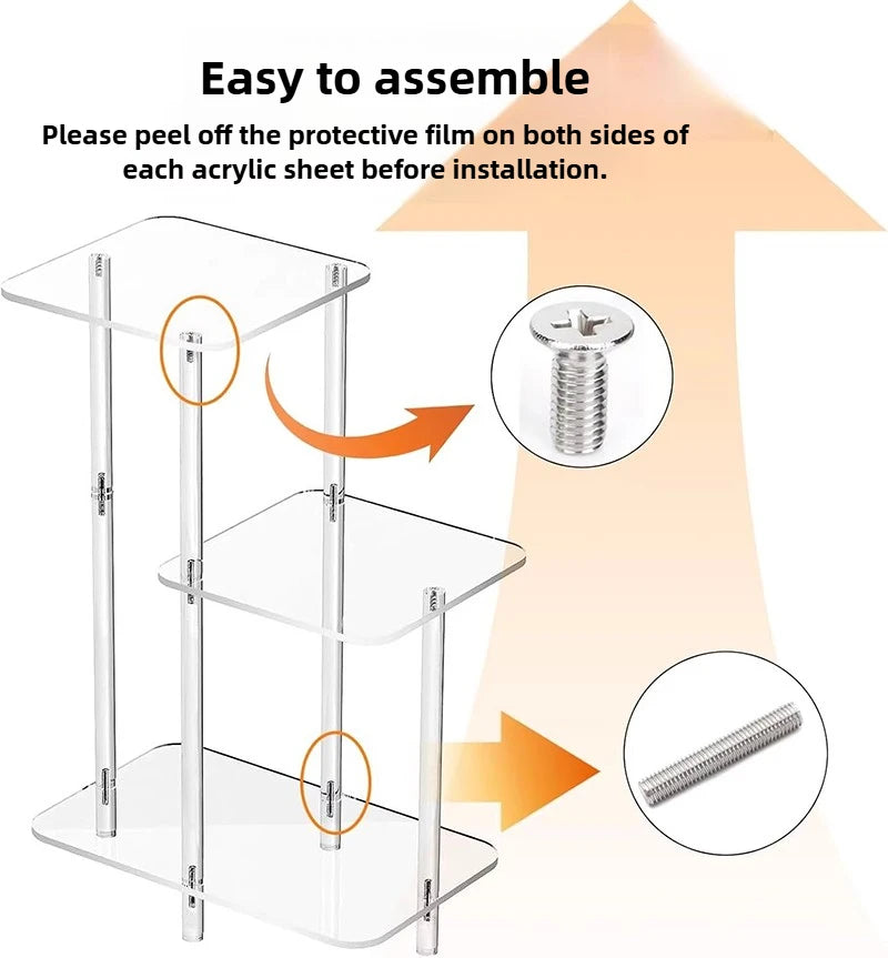 Transparent Acrylic Coffee Table Modern Sofa Beside Corner Tables Simple Living Room Side Table Portable Bedroom Storage Rack