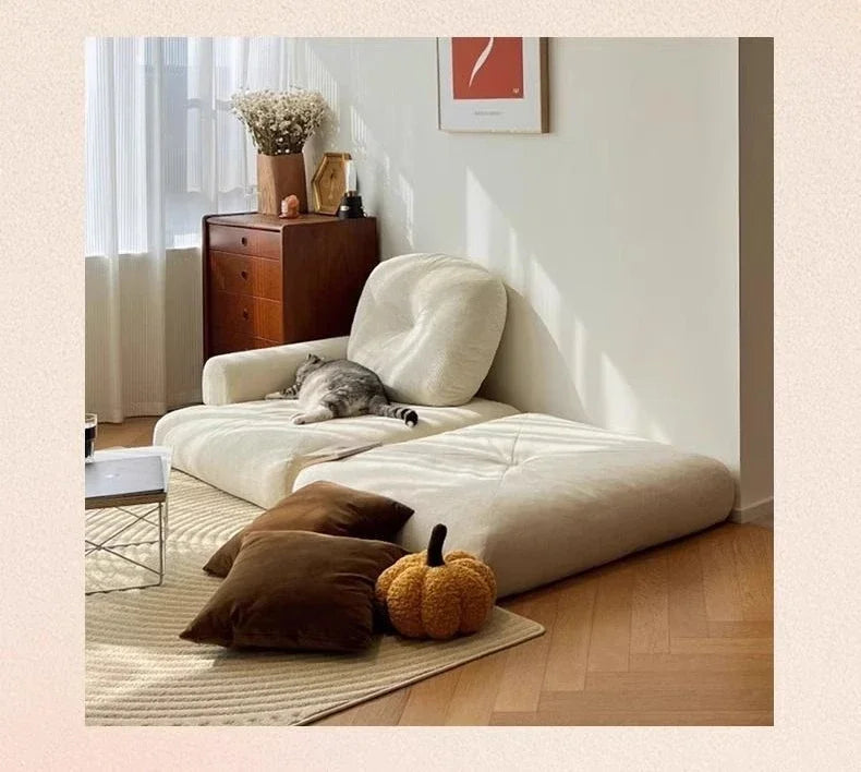 Foldable Living Room Sofa Bed Comfortable Single Sofas Folding Lazy Relax Pliable Sofa Multifunctional Pull Out Convertible Beds