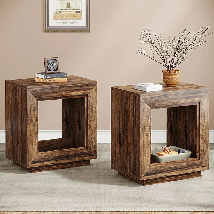 Wood Coffee Table Modern Multifunction Side Table Square Removable Tea Tables Small Storage Nightstand Aesthetic Room Furniture