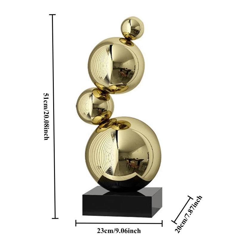 Modern Figurines Nordic Simple Creative Miniatures Elegant Aesthetic Design Figurine Luxury Household Metal Home Decoration