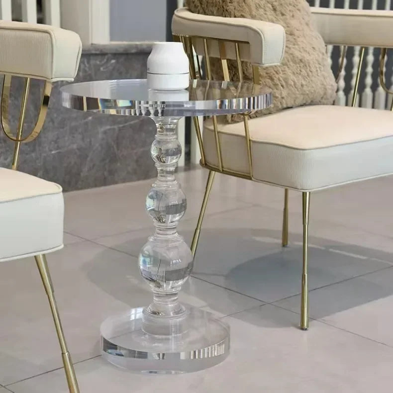 Transparent Coffee Table Sofa Beside Round Tables Modern Household Living Room Small Tea Table Creative Furniture Decorations