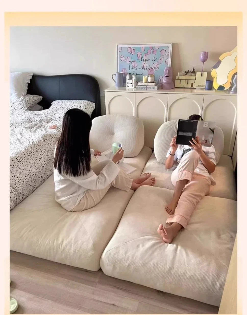 Foldable Living Room Sofa Bed Comfortable Single Sofas Folding Lazy Relax Pliable Sofa Multifunctional Pull Out Convertible Beds