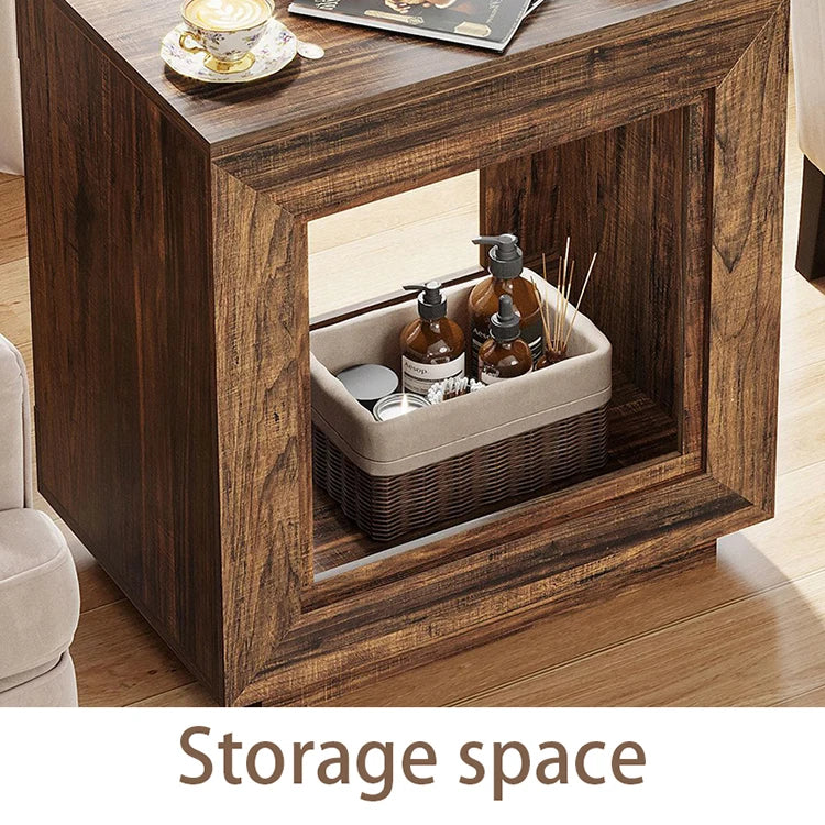 Wood Coffee Table Modern Multifunction Side Table Square Removable Tea Tables Small Storage Nightstand Aesthetic Room Furniture