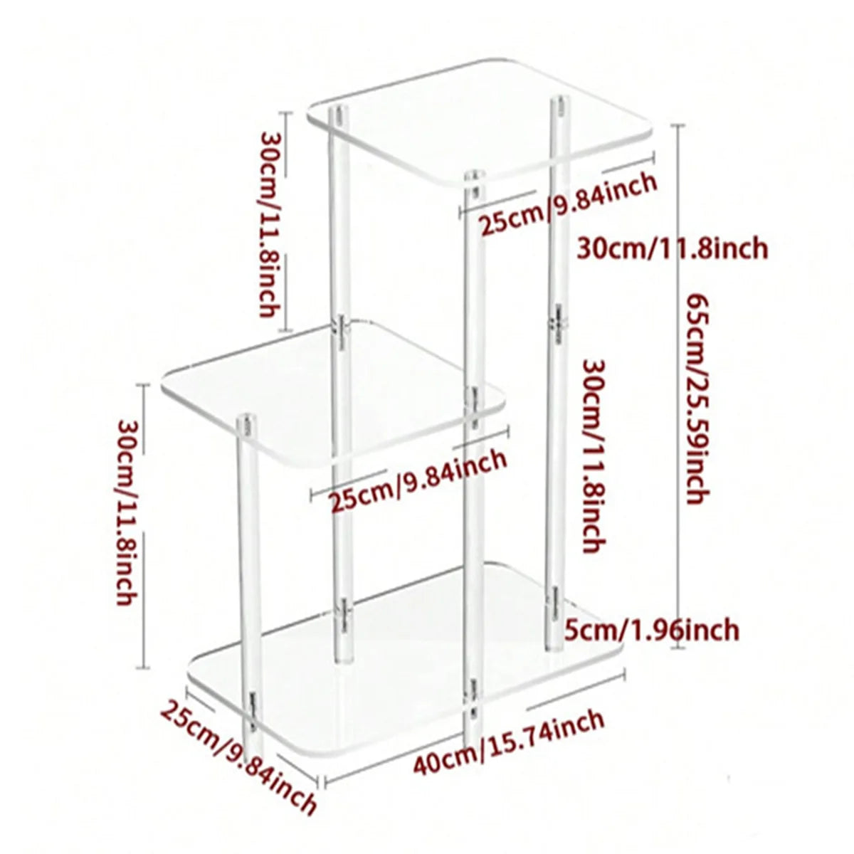 Transparent Acrylic Coffee Table Modern Sofa Beside Corner Tables Simple Living Room Side Table Portable Bedroom Storage Rack