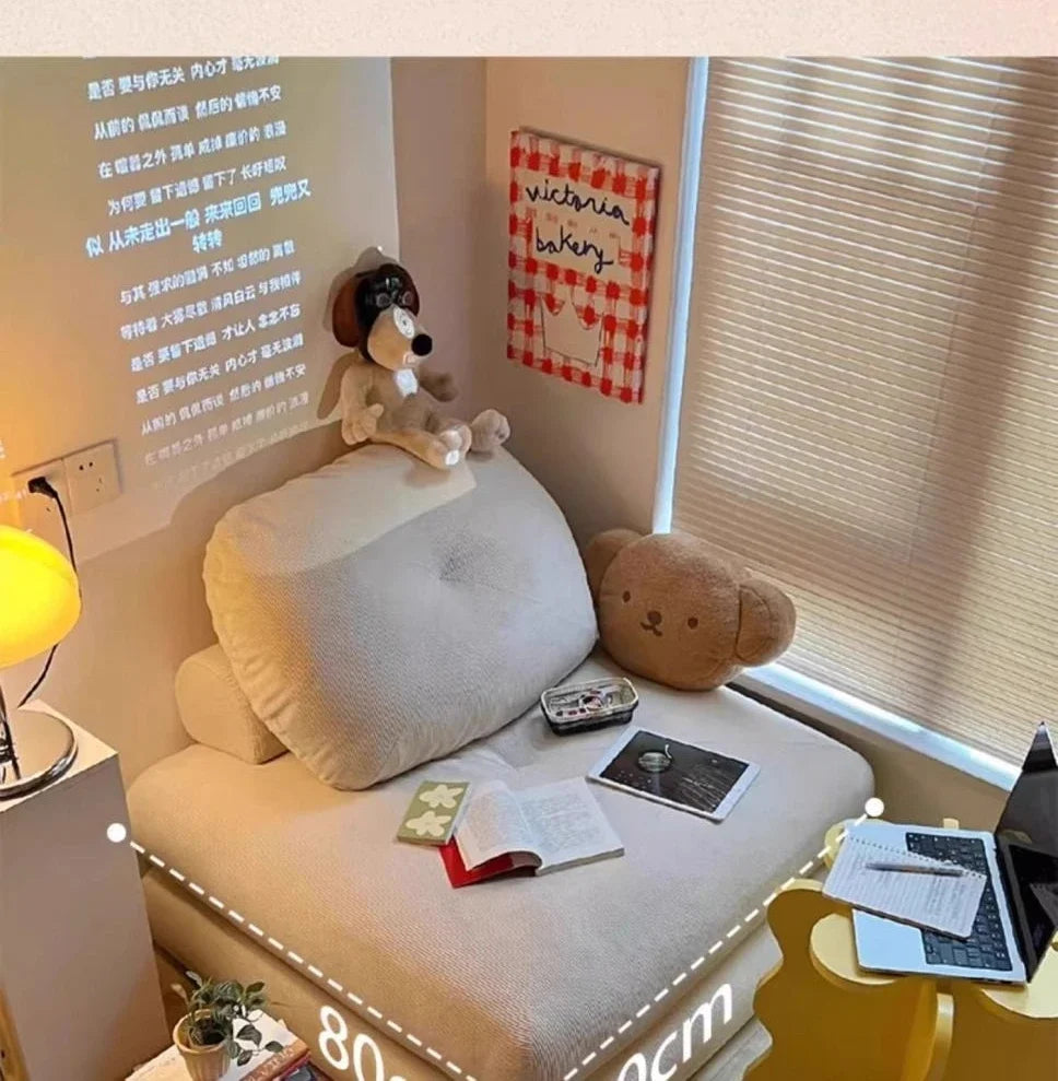 Foldable Living Room Sofa Bed Comfortable Single Sofas Folding Lazy Relax Pliable Sofa Multifunctional Pull Out Convertible Beds