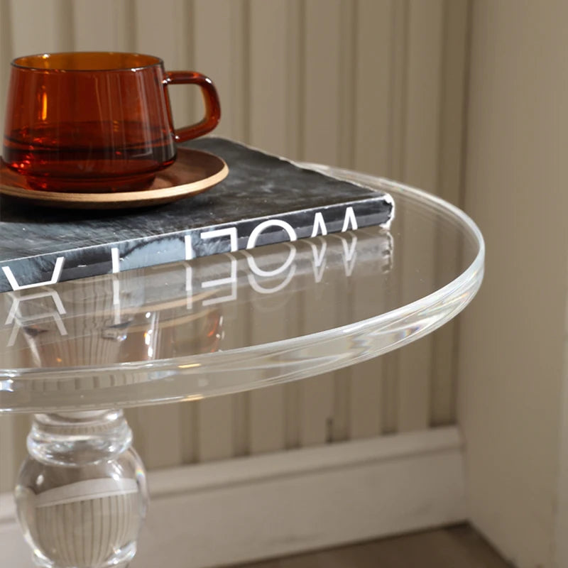 Transparent Coffee Table Sofa Beside Round Tables Modern Household Living Room Small Tea Table Creative Furniture Decorations
