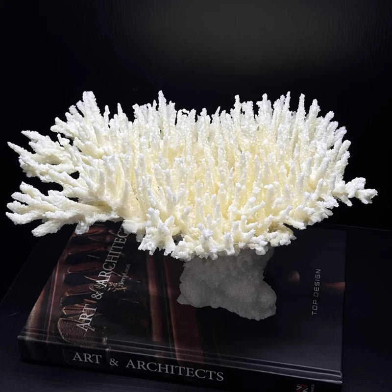 Miniature Simulated Coral Velvet Figurines Modern Living Room Decoration Aesthetic Interior Desktop Decor Sculpture Ornaments