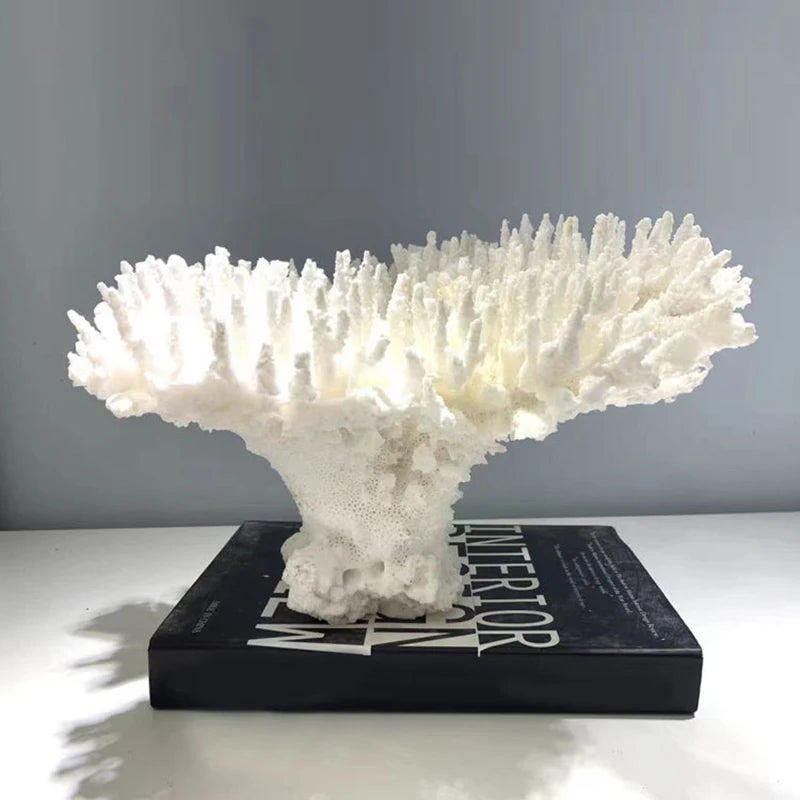 Miniature Simulated Coral Velvet Figurines Modern Living Room Decoration Aesthetic Interior Desktop Decor Sculpture Ornaments