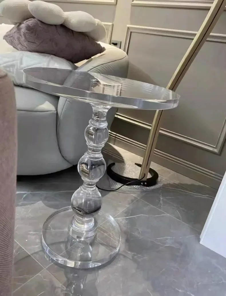 Transparent Coffee Table Sofa Beside Round Tables Modern Household Living Room Small Tea Table Creative Furniture Decorations