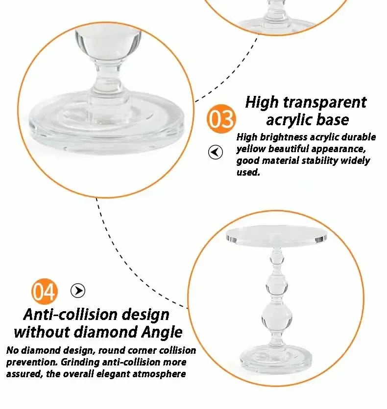 Transparent Coffee Table Sofa Beside Round Tables Modern Household Living Room Small Tea Table Creative Furniture Decorations