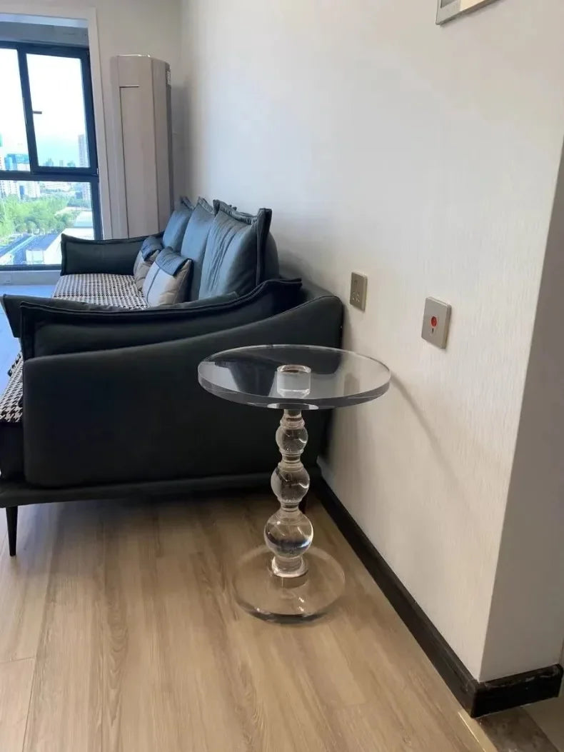 Transparent Coffee Table Sofa Beside Round Tables Modern Household Living Room Small Tea Table Creative Furniture Decorations