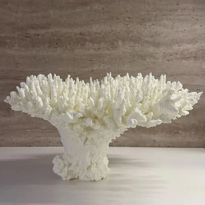 Miniature Simulated Coral Velvet Figurines Modern Living Room Decoration Aesthetic Interior Desktop Decor Sculpture Ornaments