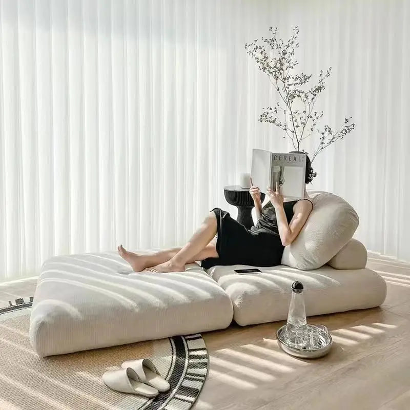 Foldable Living Room Sofa Bed Comfortable Single Sofas Folding Lazy Relax Pliable Sofa Multifunctional Pull Out Convertible Beds